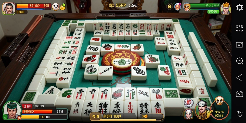 Screenshot gameplay Mahjong 55RP yang seru dan menantang.