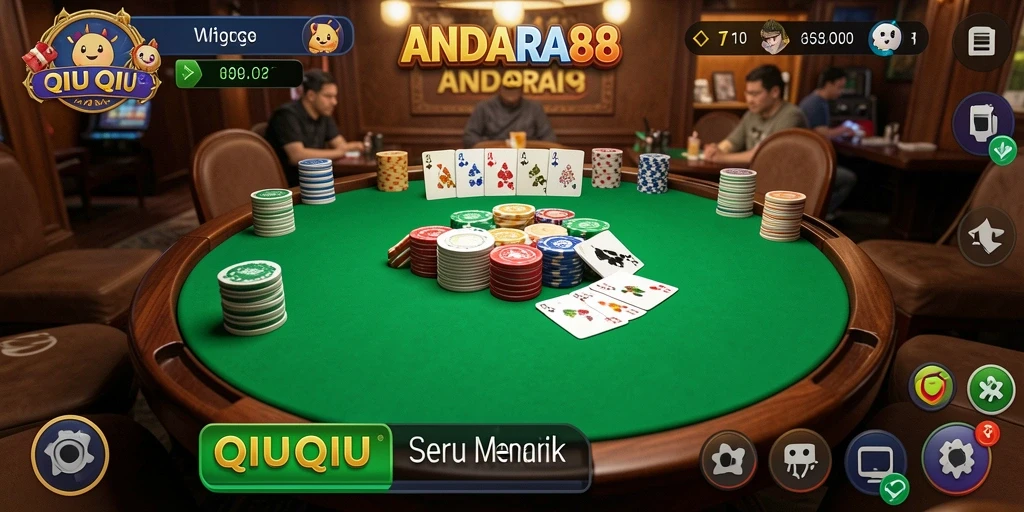 Tampilan gameplay QiuQiu yang menegangkan dalam ANDARA88.
