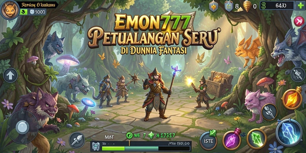 Screenshot gameplay EMON777 menampilkan aksi seru di dunia petualangan.
