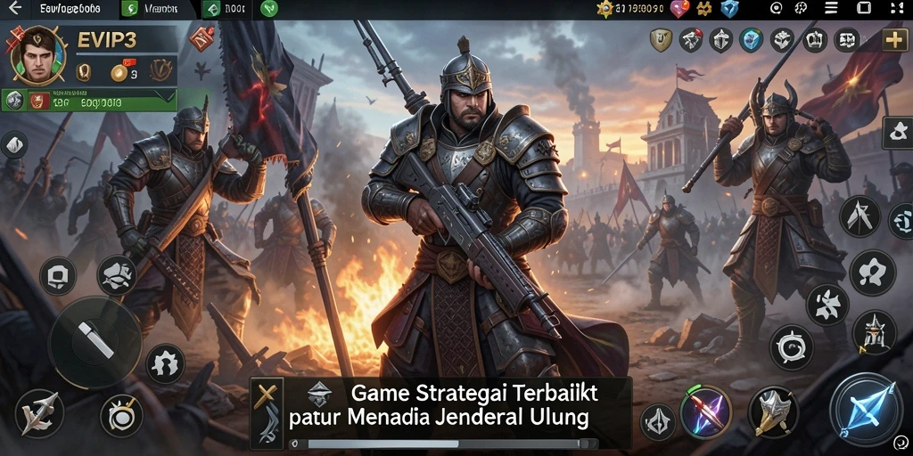 Tampilan gameplay EVIP3 dengan aksi strategi yang intens.