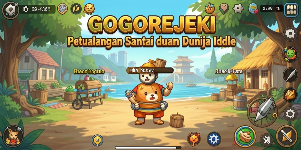 Tampilan gameplay menarik di GOGOREJEKI dengan karakter dan lingkungan yang cerah.