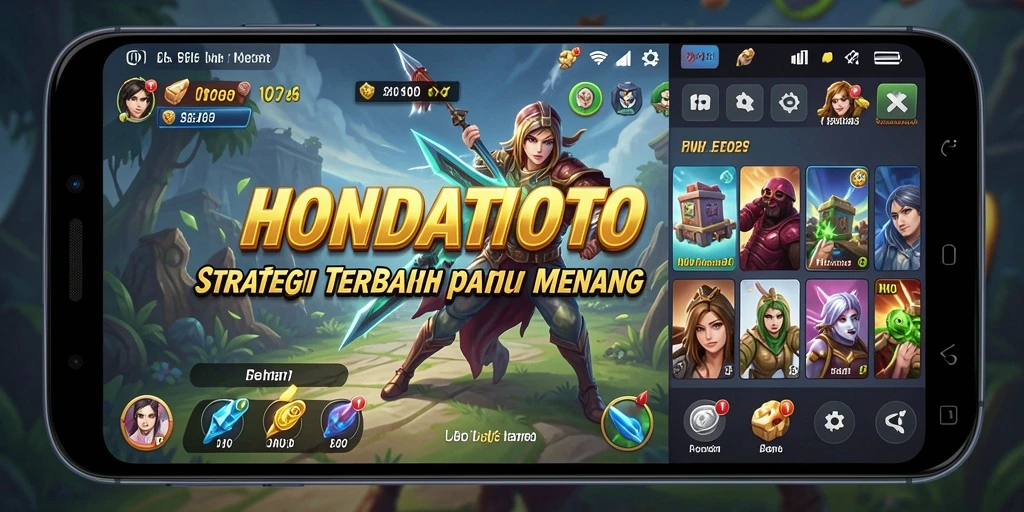 Tangkapan layar HONDATOTO menampilkan strategi intens dalam pertempuran.