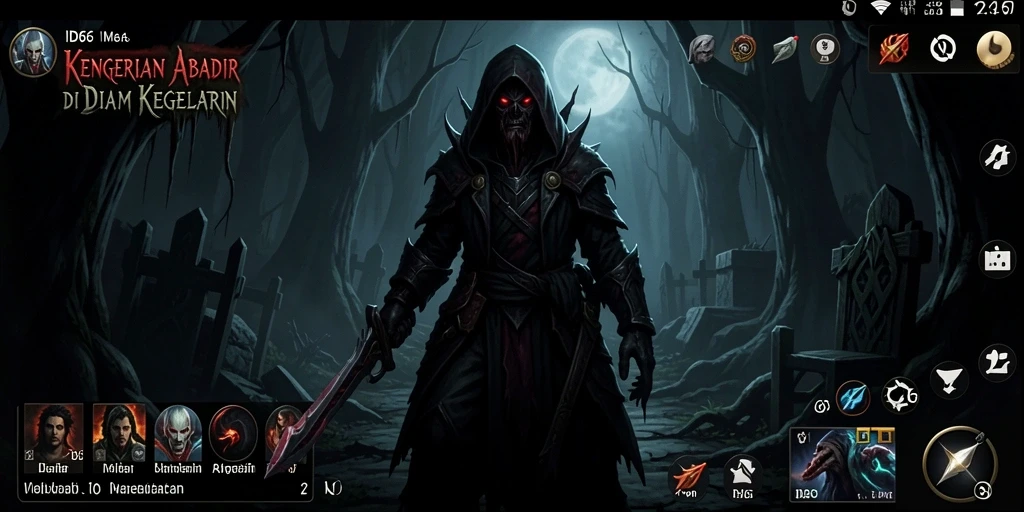 Tangkapan layar gameplay ID66 yang penuh ketegangan dan kengerian.