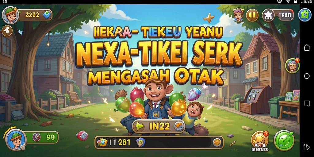 Tampilan game IN22 yang menampilkan berbagai teka-teki seru.