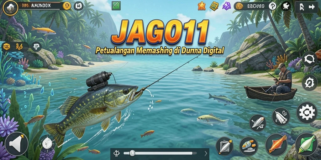 Screenshot JAGO11 menampilkan gameplay memancing yang mendebarkan dan menarik.