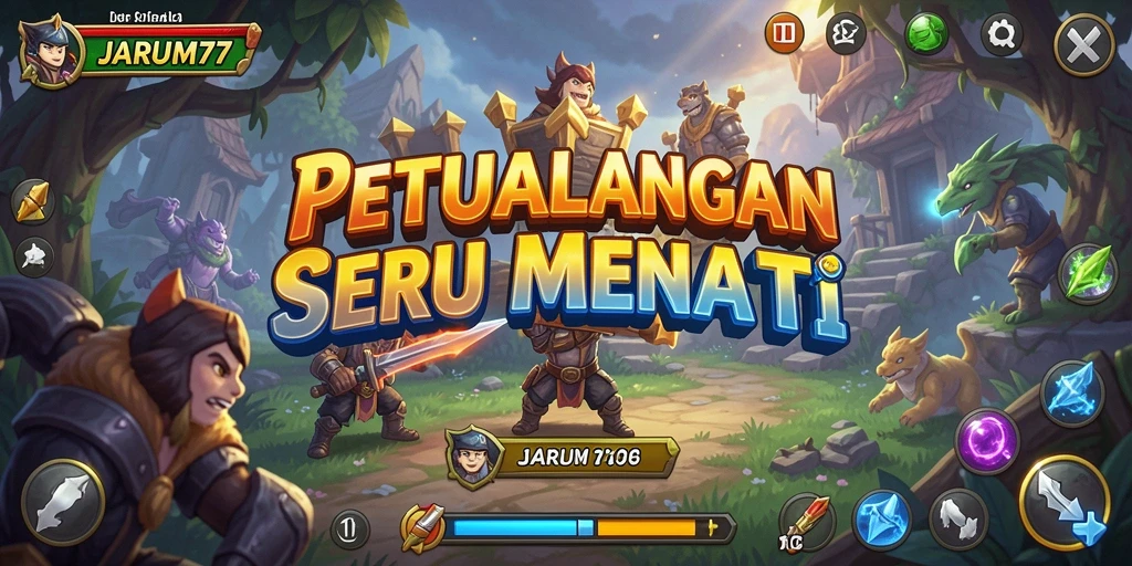 Tampilan menarik dari gameplay petualangan JARUM77.