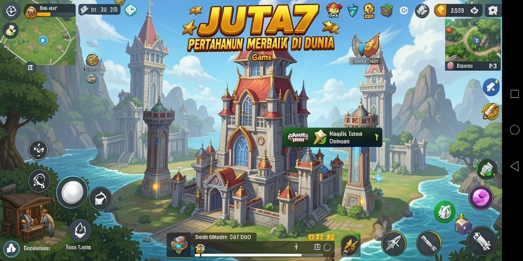 Gameplay menara pertahanan yang mendebarkan di JUTA7.
