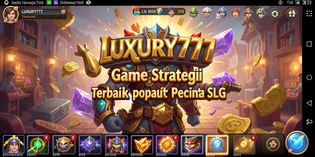 Screenshot LUXURY777 menampilkan aksi pertempuran strategi yang mendebarkan.