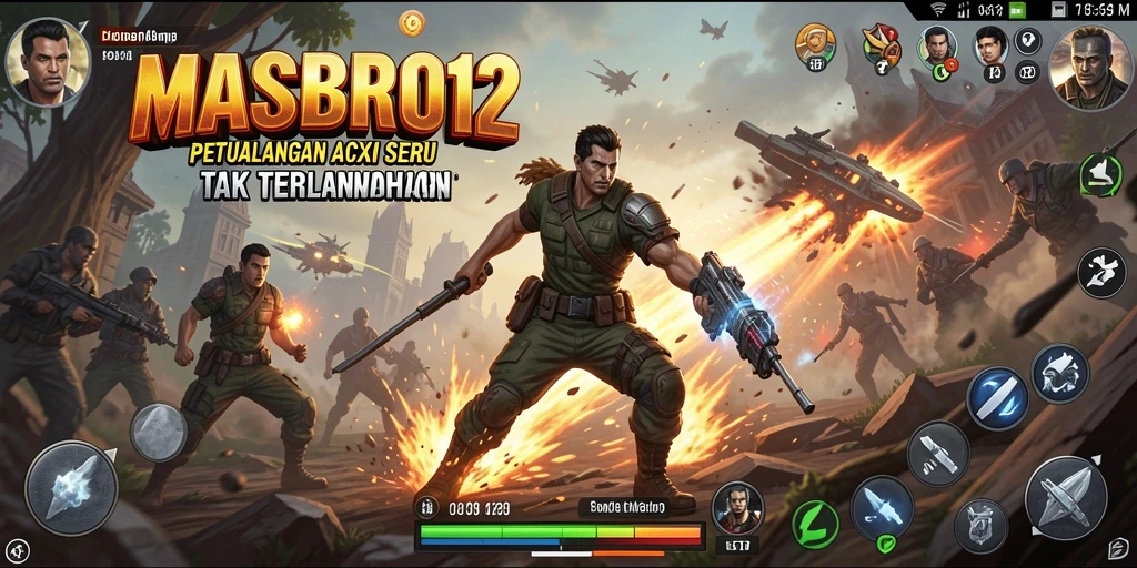 Screenshot utama menunjukkan gameplay seru dari MASBRO12 dengan aksi mendebarkan.