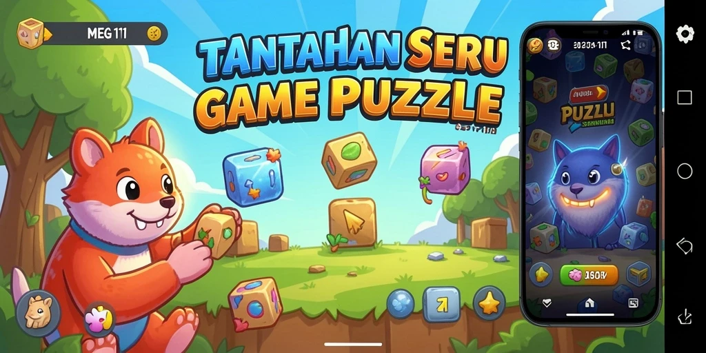 Screenshot gameplay MEGA111 menampilkan tantangan puzzle yang seru.