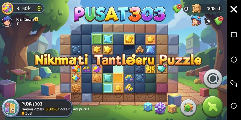 Screenshot gameplay PUSAT303 menampilkan teka-teki yang menarik dan interaktif.