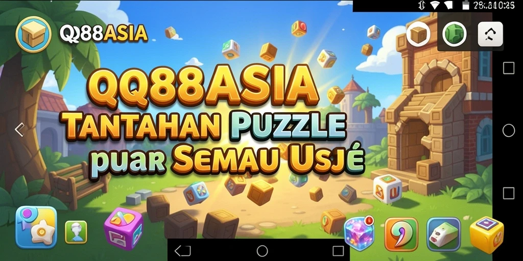 Screenshot gameplay QQ88ASIA menampilkan pengalaman puzzle yang menantang.