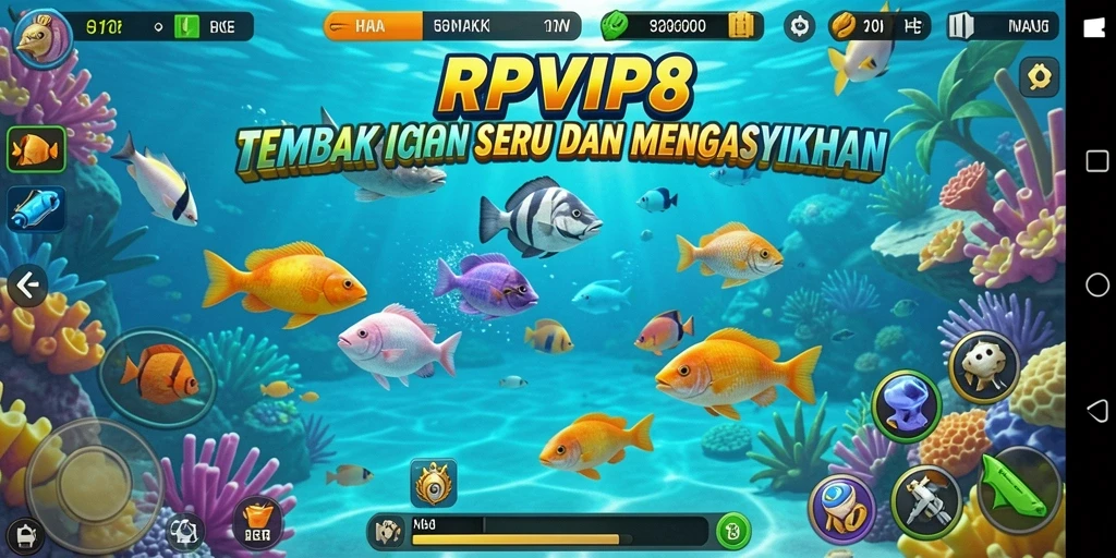 Screenshot menampilkan gameplay Tembak Ikan yang mendebarkan.