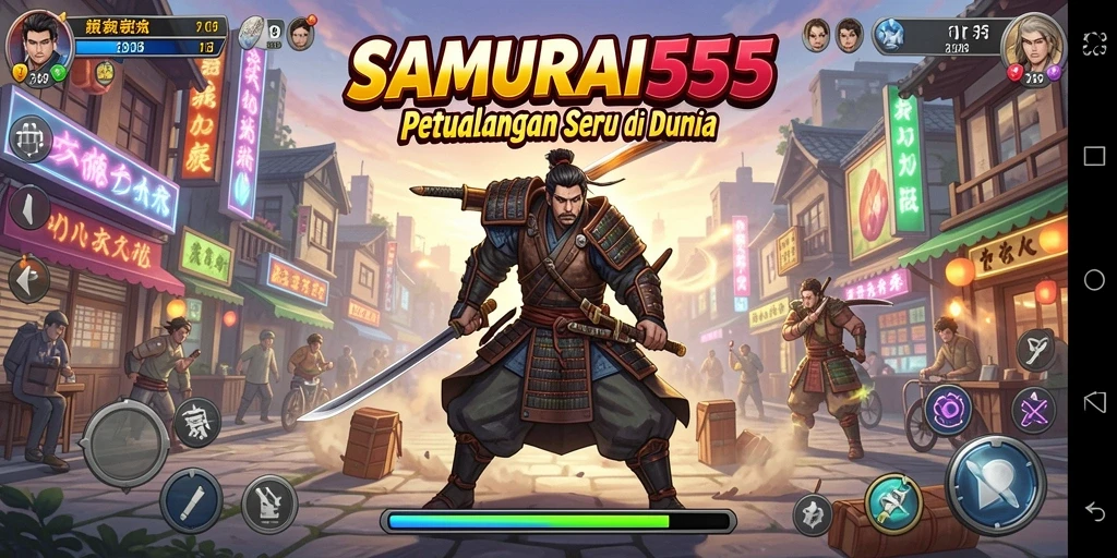 Tampilan menawan dari gameplay seru SAMURAI555 di layar.