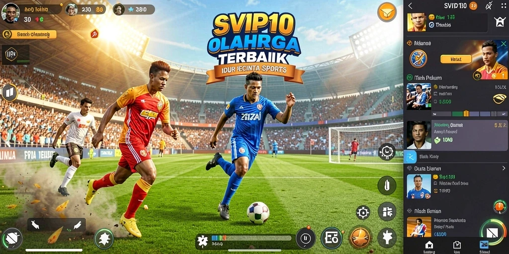 Tampilan gameplay SVIP10 dengan aksi olahraga yang mendebarkan.