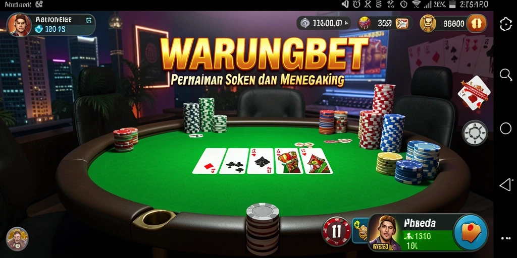 Tampilan gameplay Poker yang mendebarkan di WARUNGBET.