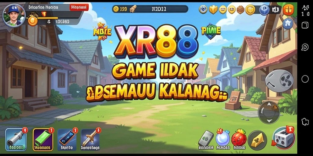 Screenshot gameplay XR88 menampilkan karakter dan upgrade dalam permainan Idle.